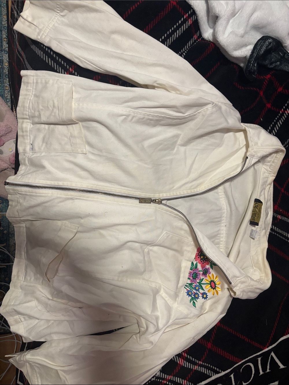 Womens White Vintage Bob Mackie Jacket